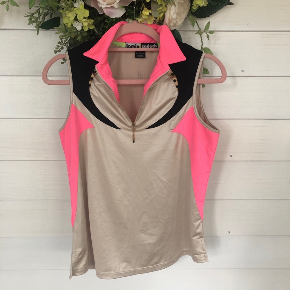 Jamie Sadock sleeveless golf top